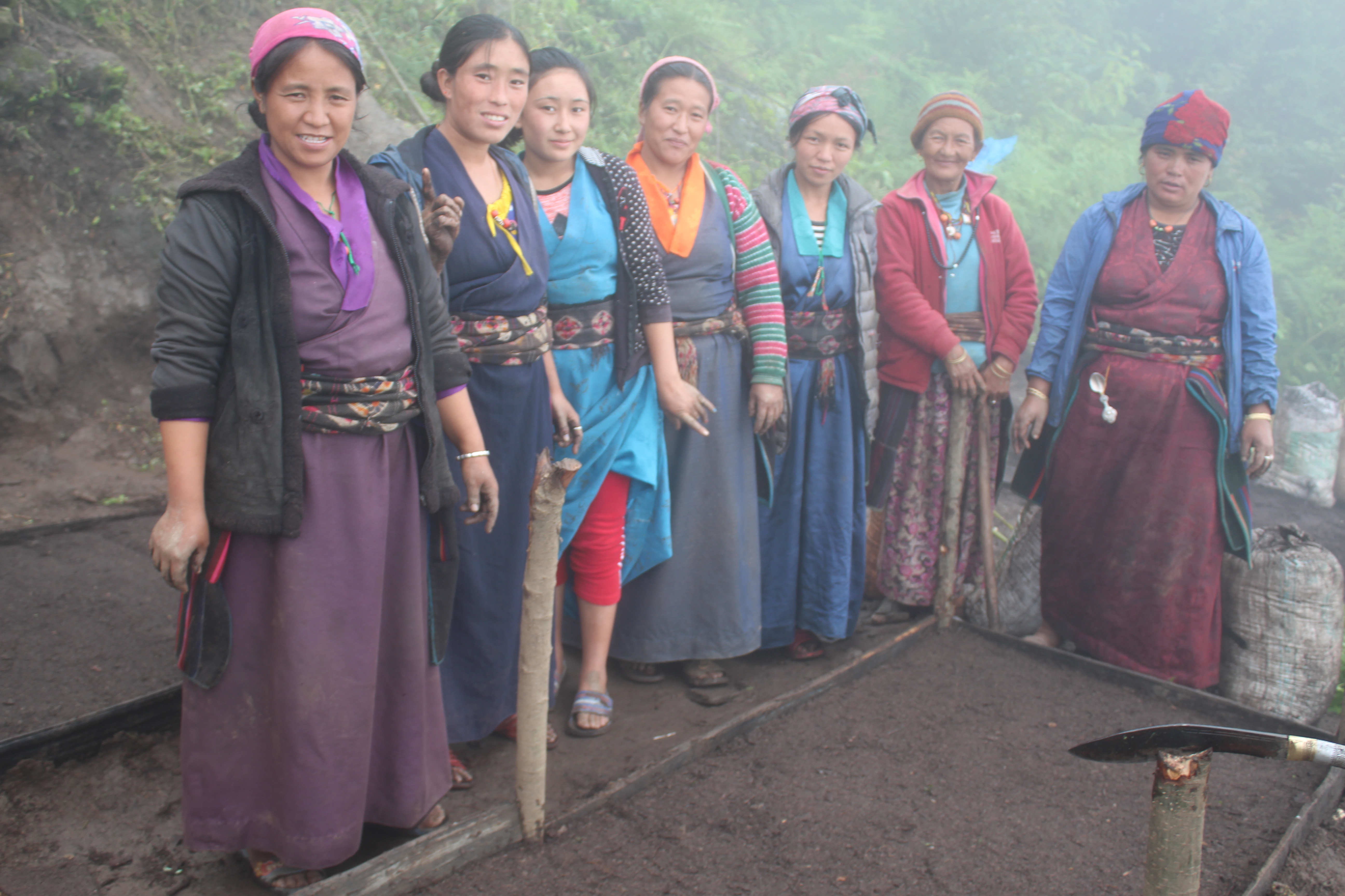 Women farmers, participants in MAPs training in Tatopani