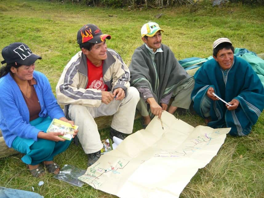 Comuneros y comunera del Caserío Totora – Pacaipampa