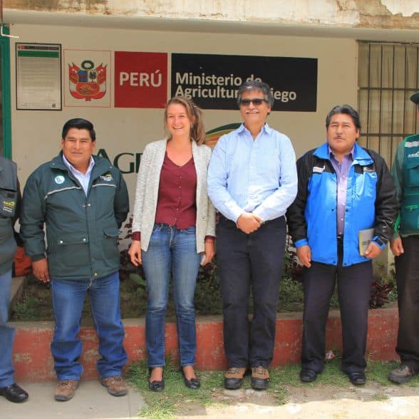 El equipo de especialistas de Agro Rural y del Instituto de Montaña prestos para emprender las labores en las comunidades en el uso y gestión responsable del recurso hídricos. 
