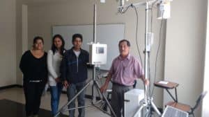 El equipo del CIAD de la Unasam, liderados por el Ing. Rafael Figueroa Tauquino y pasantes del Instituto de Montaña