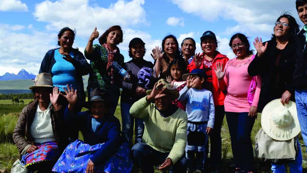Luego de las tareas en campo, foto del recuerdo taller de video participatico en Santa Cruz -distrito de Ticapampa-provincia de Recuay.